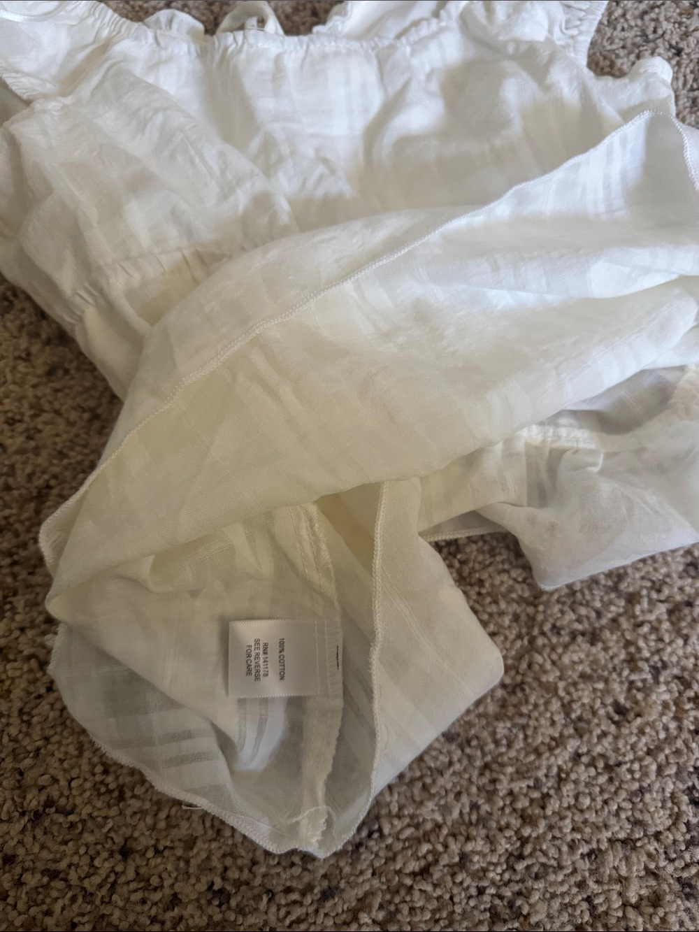 White Ruffle Tie-Front top - Picture 4 of 4